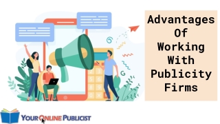 advantages of working with publicity firms