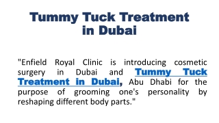 Tummy Tuck Treatment in Dubai
