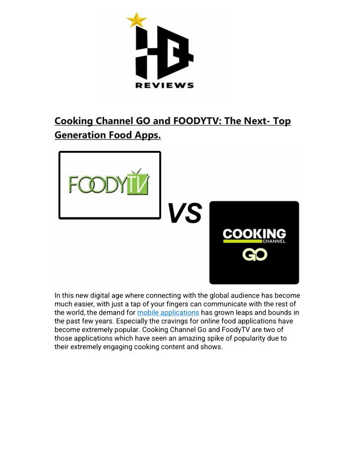 cooking channel go and foodytv the next