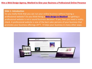 Hire a Web Design Agency, Wexford to Give your Business a Professional Online