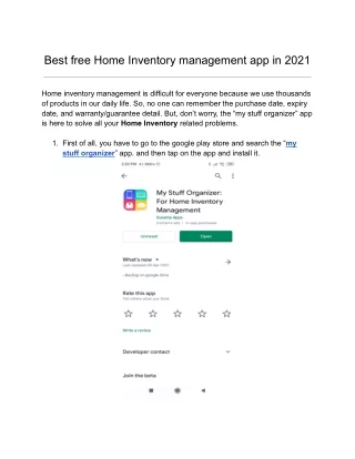 Best free Home Inventory management app in 2021
