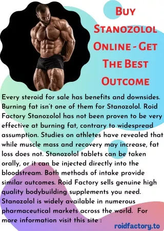 Buy Stanozolol Online - Get the Best Outcome