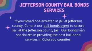Jefferson County Bail Bonds Services