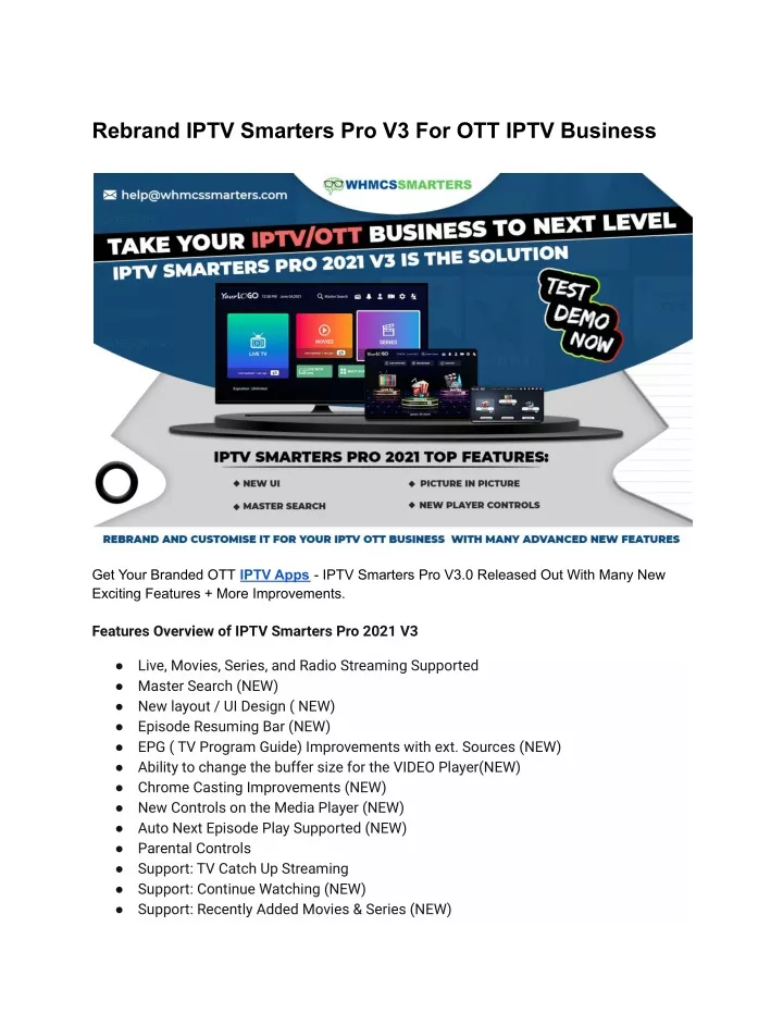 rebrand iptv smarters pro v3 for ott iptv business