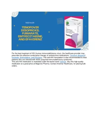 for the best treatment of hiv human