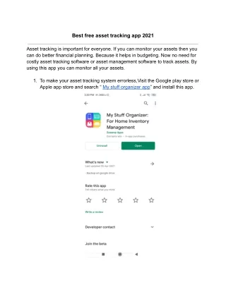Best free asset tracking app 2021