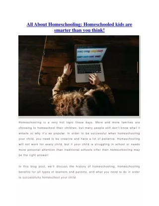 all about homeschooling homeschooled kids