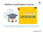 Python Certification Course - slide 1