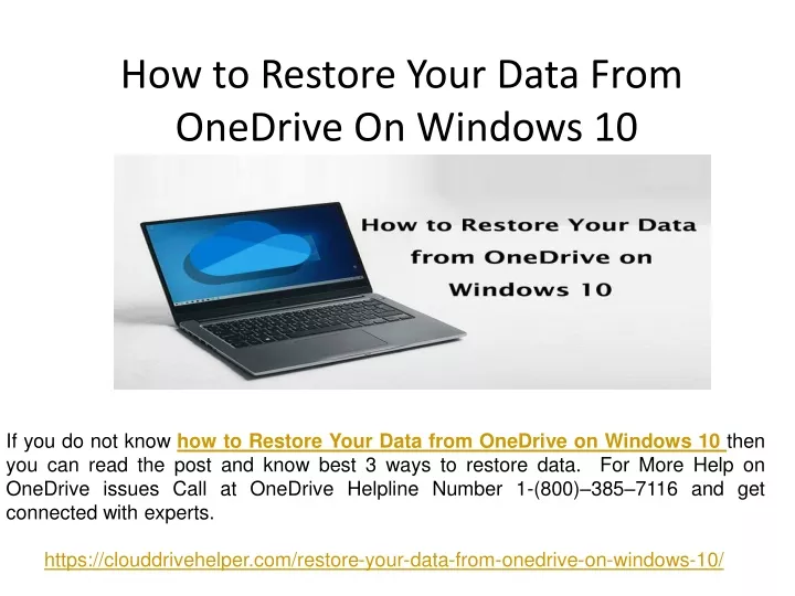 how to restore your data from onedrive on windows