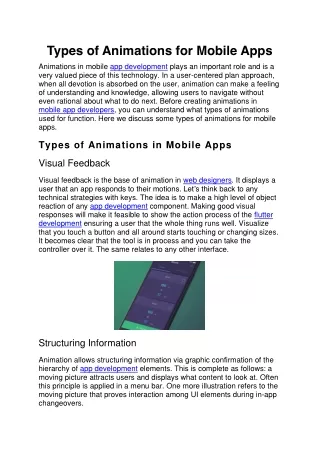 types of animations for mobile apps animations