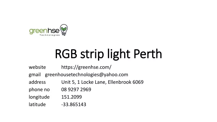 rgb strip light perth
