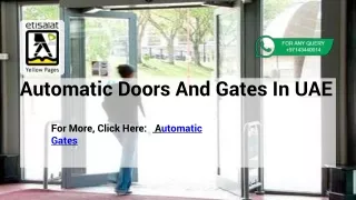 Automatic Doors And Gates In UAE