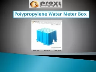 polypropylene water meter box