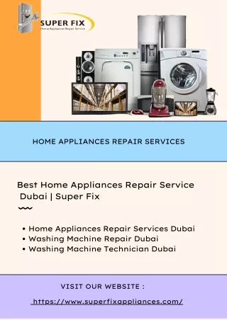 Best Home Appliances Repair Service in Dubai | Super Fix