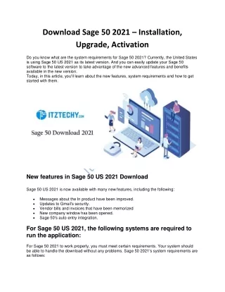 download sage 50 2021 installation upgrade