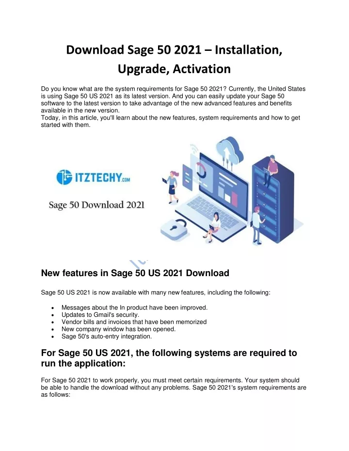 download sage 50 2021 installation upgrade