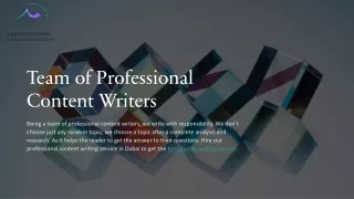 Team of Professional Content Writers