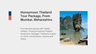 Honeymoon Thailand Tour Package, From Mumbai, Maharashtra