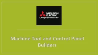 machine tool and control panel builders