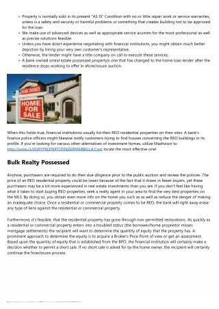 Things Customer Should Know Purchasing Reo Foreclosed Residential Property - Pro