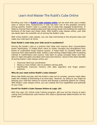 learn and master the rubik s cube onlin learn
