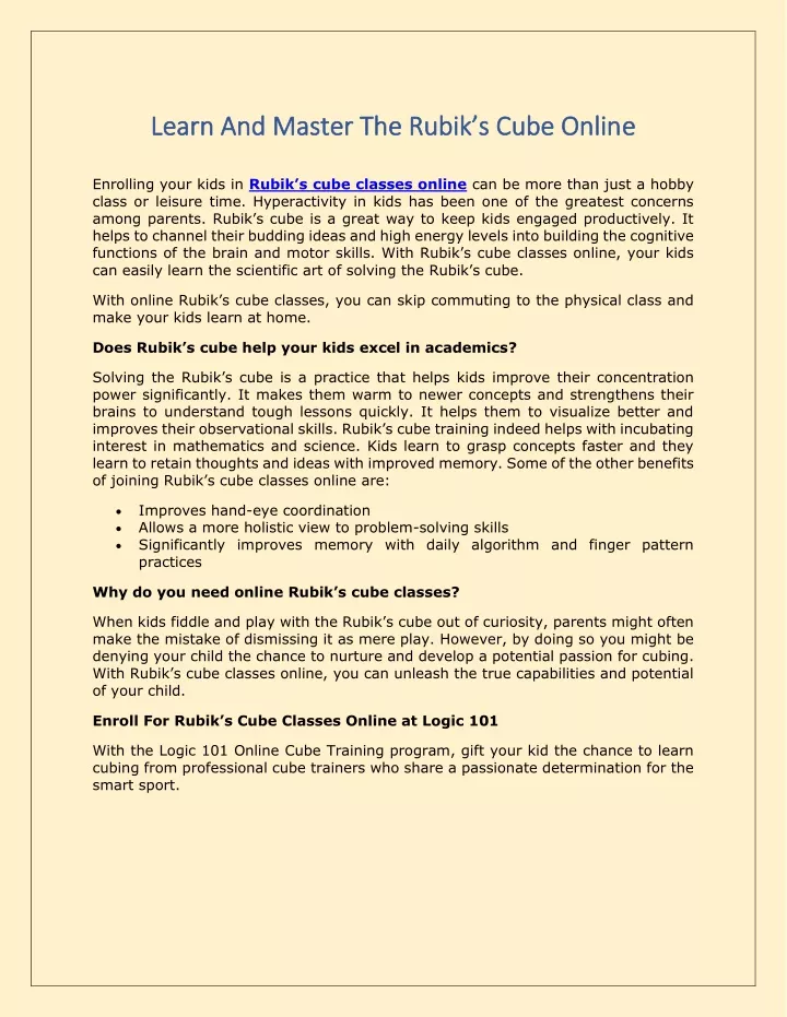 learn and master the rubik s cube onlin learn