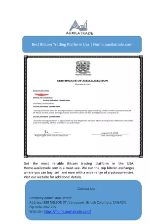 Best Bitcoin Trading Platform Usa | Home.auxilatrade.com
