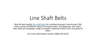 Line Shaft Belts