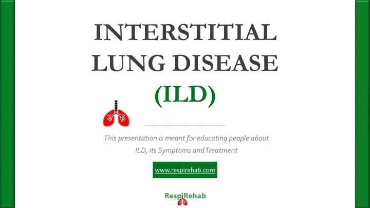 interstitial lung disease ild