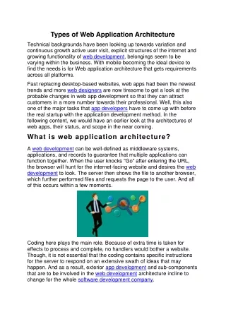 types of web application architecture technical