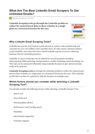what are the best linkedin email scrapers