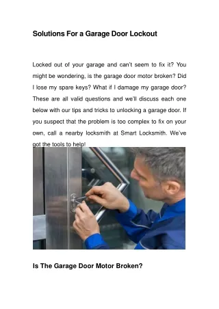 Solutions-For-a-Garage-Door-Lockout