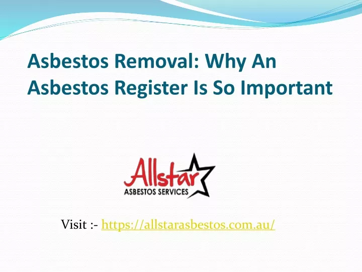 asbestos removal why an asbestos register