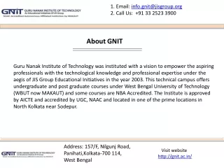 1 email info gnit@jisgroup org 2 call