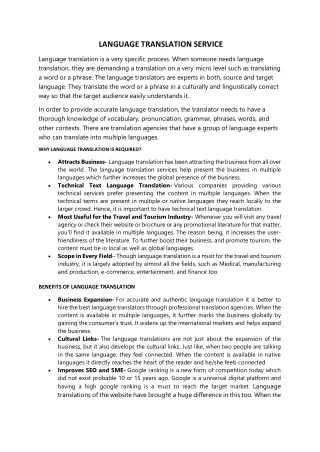 language translation service
