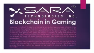 blockchain in gaming