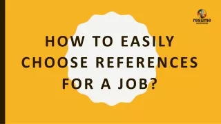 how to easily choose references for a job
