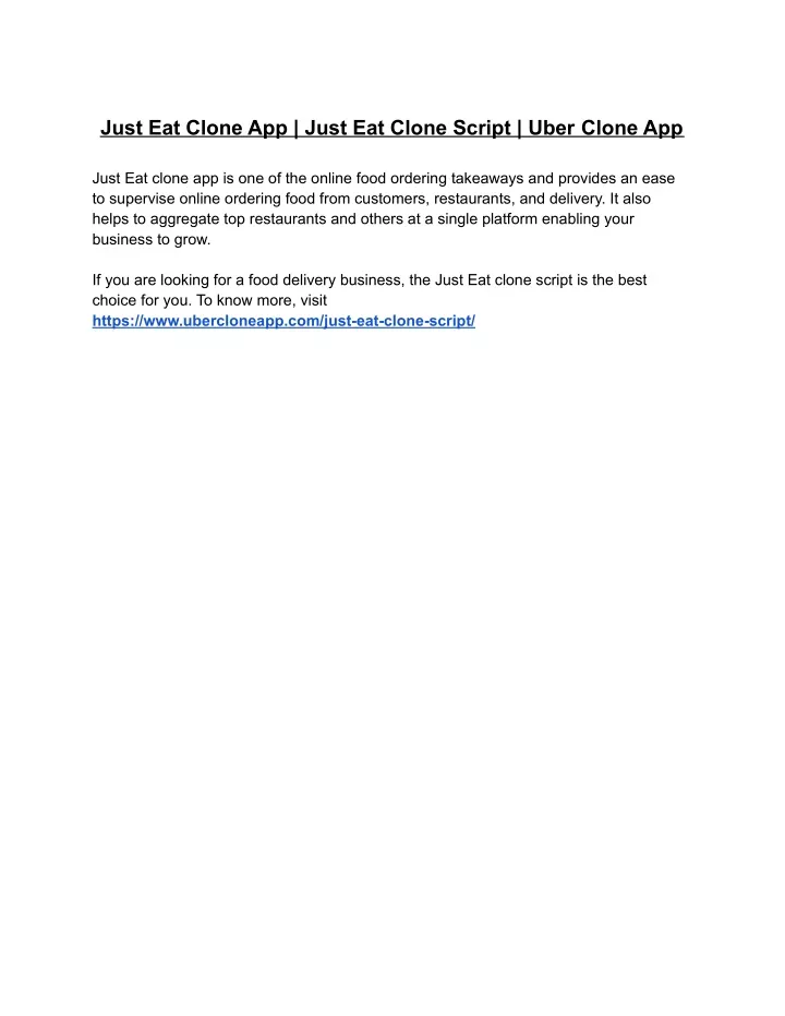 just eat clone app just eat clone script uber