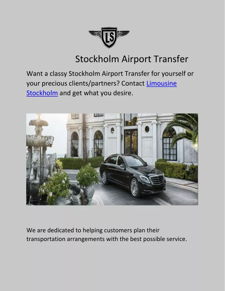 stockholm airport transfer