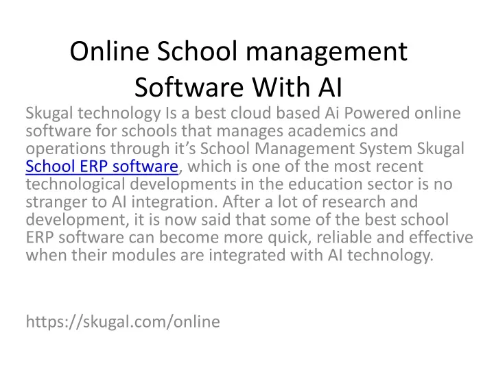 online school management software with ai