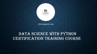 Data Science with Python Certification Training Course