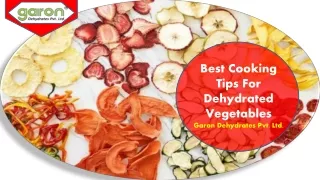 Best Cooking Tips For Dehydrated Vegetables – Garon. in