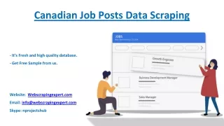 canadian job posts data scraping