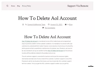 How to delete aol account