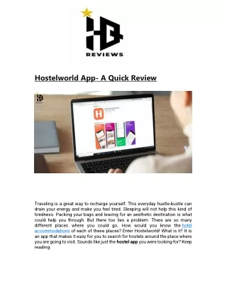 hostelworld app a quick review