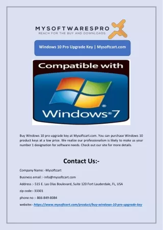 windows 10 pro upgrade key mysoftcart com