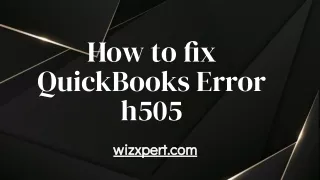 how to fix quickbooks error h505