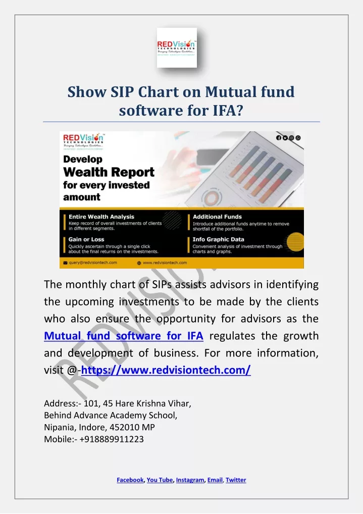 show sip chart on mutual fund software for ifa