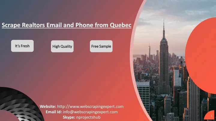 scrape realtors email and phone from quebec