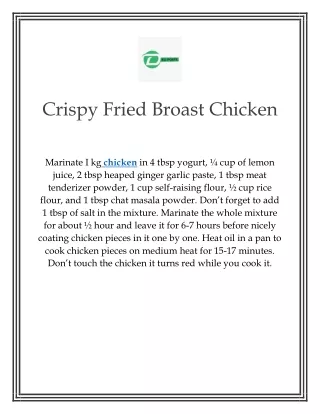 crispy fried broast chicken